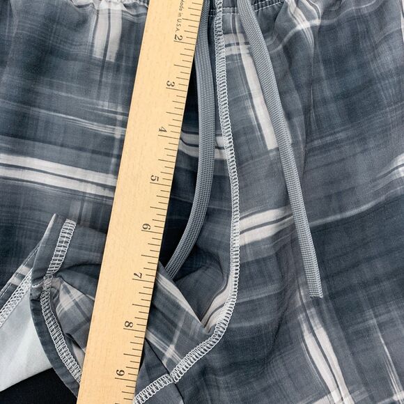 Nike Tempo Brief Lined Running Shorts Medium Plaid Dri-Fit Breathable Workout - Picture 8 of 16